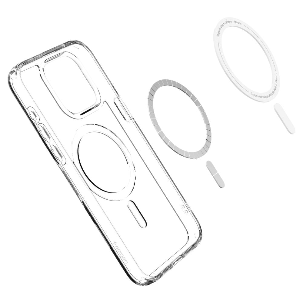 COPERTURA SPIGEN ULTRA HYBRID MAG MAGSAFE IPHONE 15 PRO BIANCA