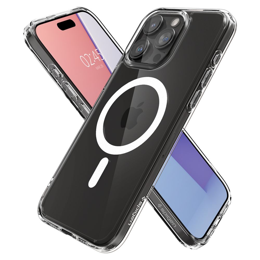 COPERTURA SPIGEN ULTRA HYBRID MAG MAGSAFE IPHONE 15 PRO BIANCA