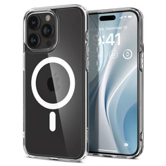 COPERTURA SPIGEN ULTRA HYBRID MAG MAGSAFE IPHONE 15 PRO BIANCA