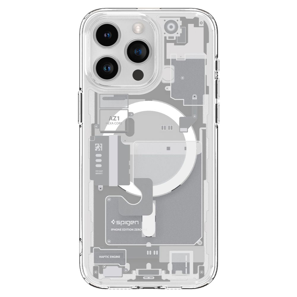 COPERTURA SPIGEN ULTRA HYBRID MAG MAGSAFE IPHONE 15 PRO ZERO ONE BIANCA