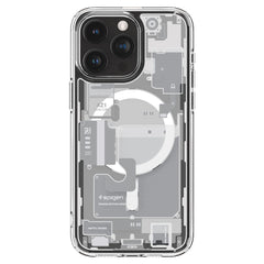 COPERTURA SPIGEN ULTRA HYBRID MAG MAGSAFE IPHONE 15 PRO ZERO ONE BIANCA