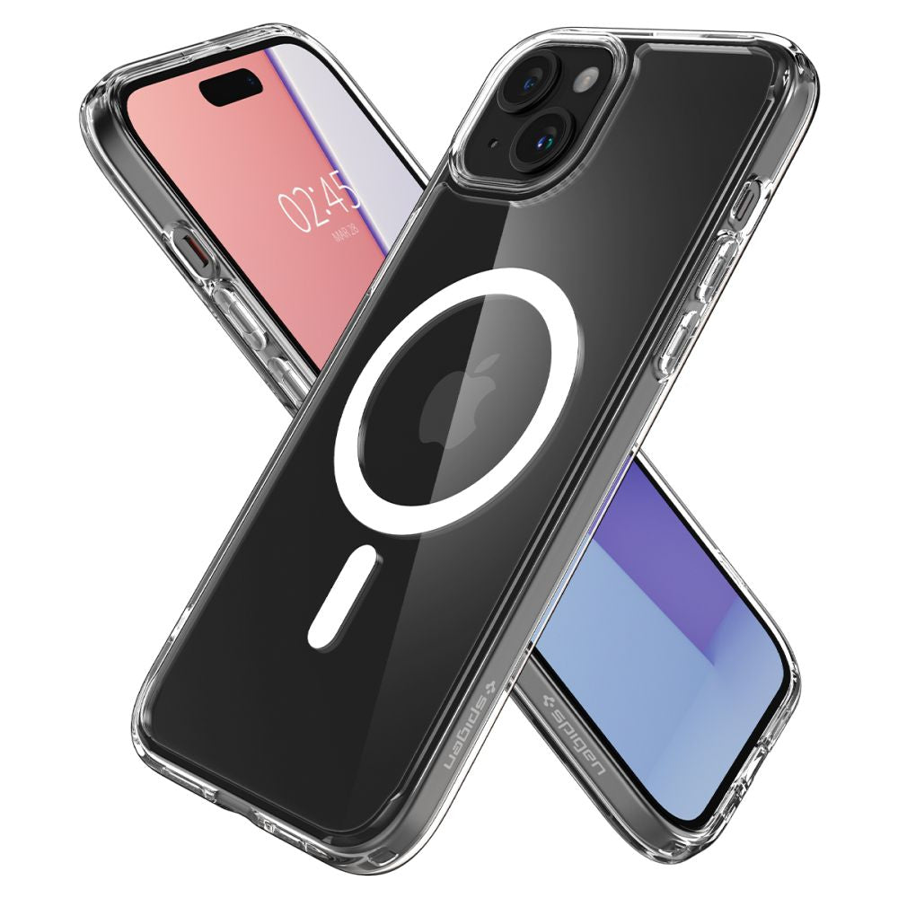 COPERTURA SPIGEN ULTRA HYBRID MAG MAGSAFE IPHONE 15 BIANCA