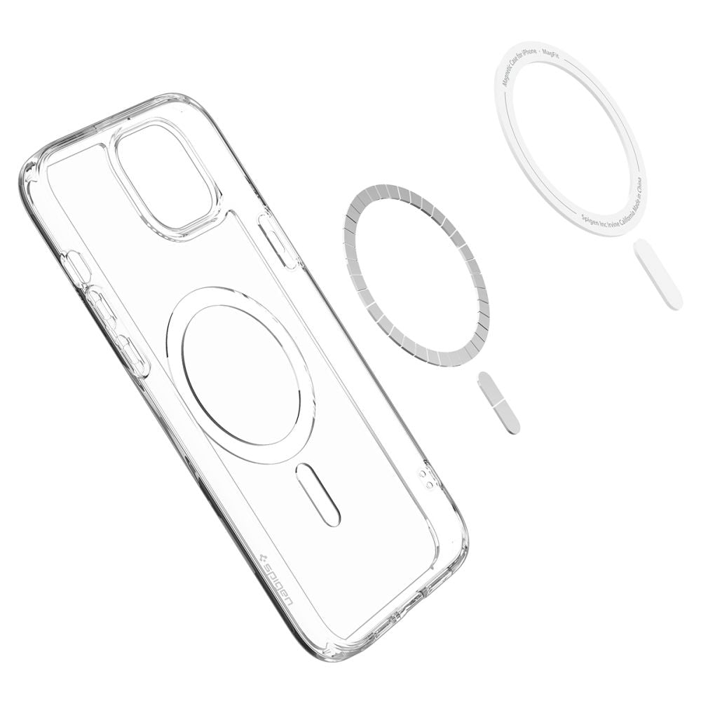 COPERTURA SPIGEN ULTRA HYBRID MAG MAGSAFE IPHONE 15 BIANCA