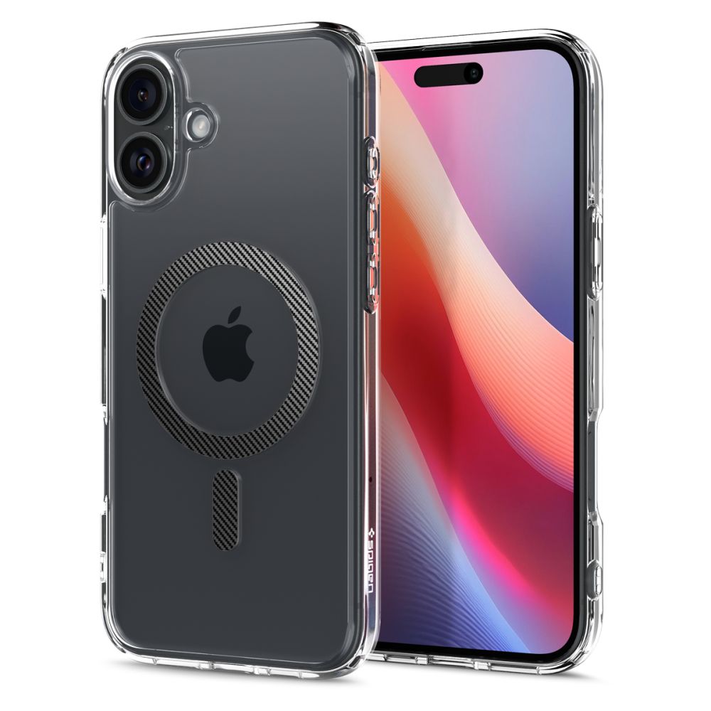 COPERTURA SPIGEN ULTRA HYBRID MAG MAGSAFE IPHONE 16 FIBRA DI CARBONIO