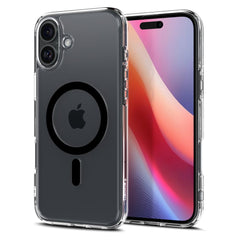 COPERTURA SPIGEN ULTRA HYBRID MAG MAGSAFE IPHONE 16 PLUS NERA