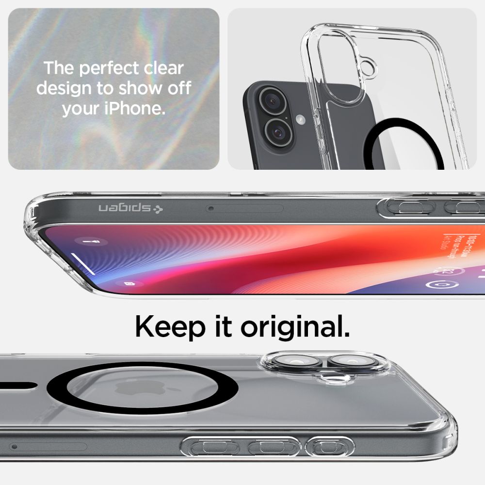 COPERTURA SPIGEN ULTRA HYBRID MAG MAGSAFE IPHONE 16 PLUS NERA