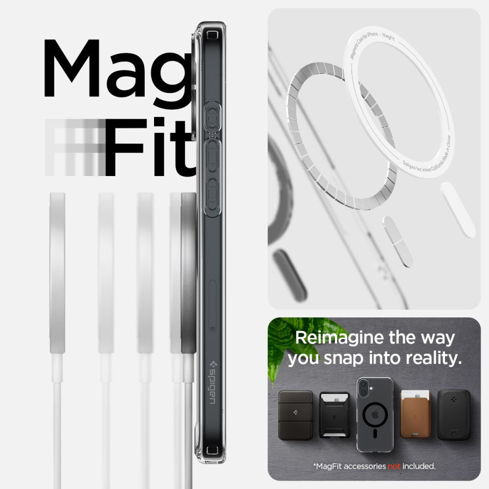 COPERTURA SPIGEN ULTRA HYBRID MAG MAGSAFE IPHONE 16 PLUS NERA