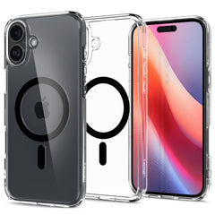 COPERTURA SPIGEN ULTRA HYBRID MAG MAGSAFE IPHONE 16 PLUS NERA