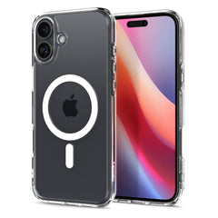 COPERTURA SPIGEN ULTRA HYBRID MAG MAGSAFE IPHONE 16 PLUS BIANCA