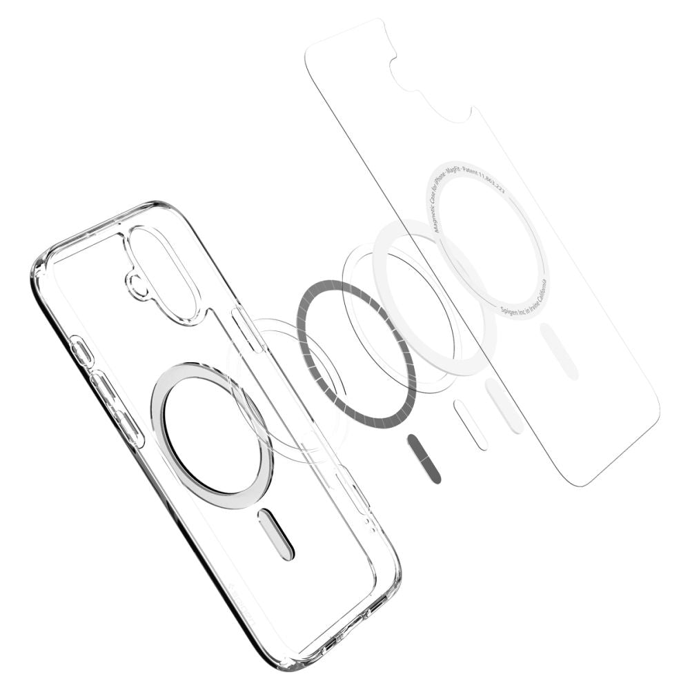 COPERTURA SPIGEN ULTRA HYBRID MAG MAGSAFE IPHONE 16 PLUS BIANCA