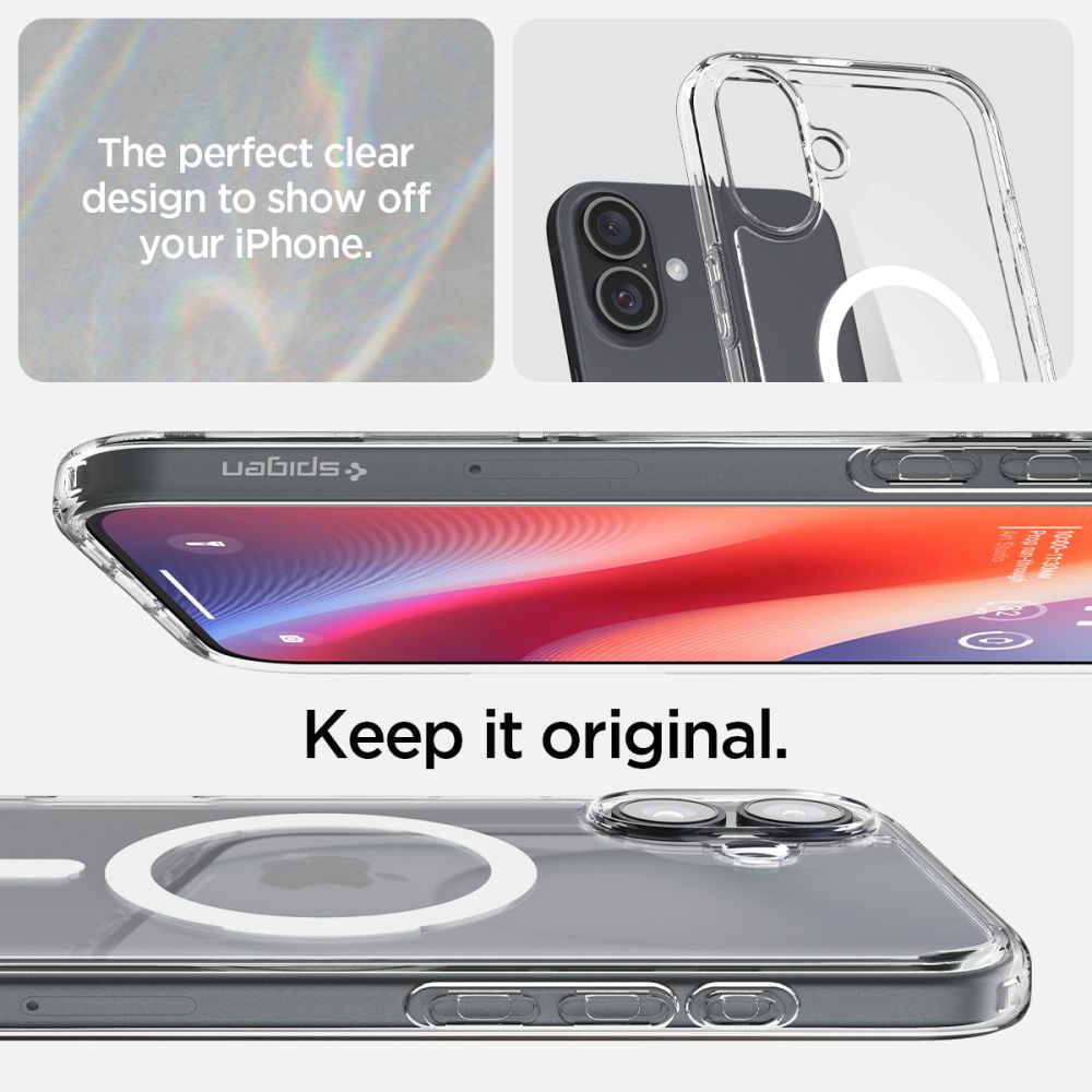 COPERTURA SPIGEN ULTRA HYBRID MAG MAGSAFE IPHONE 16 PLUS BIANCA