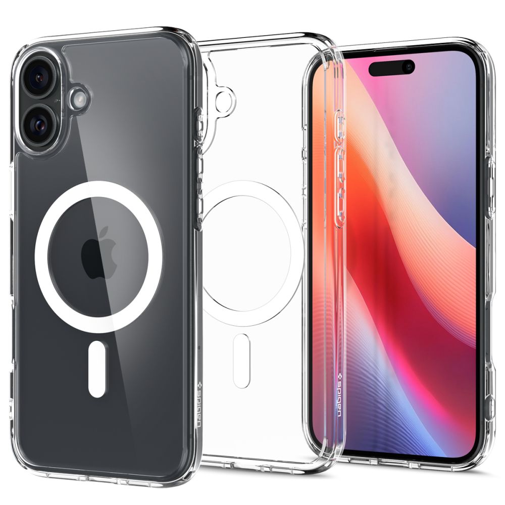 COPERTURA SPIGEN ULTRA HYBRID MAG MAGSAFE IPHONE 16 PLUS BIANCA
