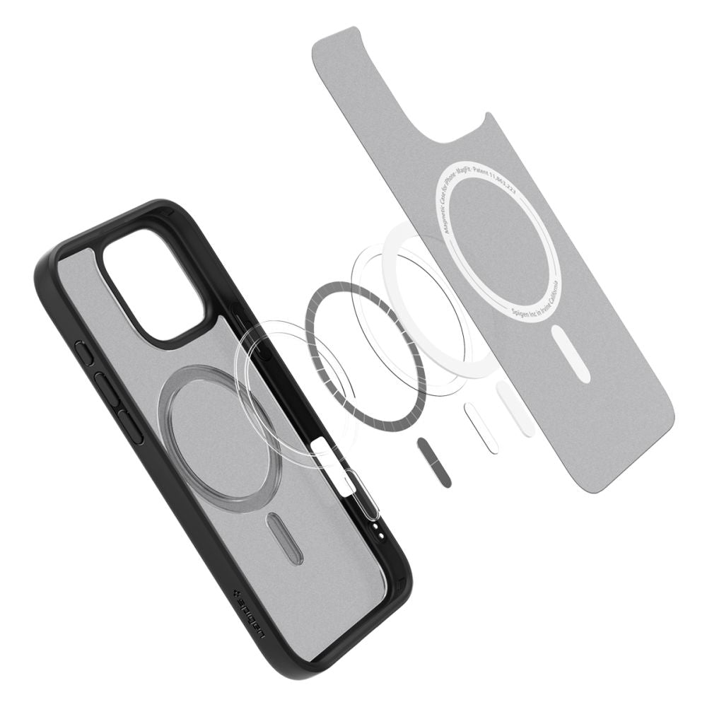 COPERTURA SPIGEN ULTRA HYBRID MAG MAGSAFE IPHONE 16 PRO FROST BLACK