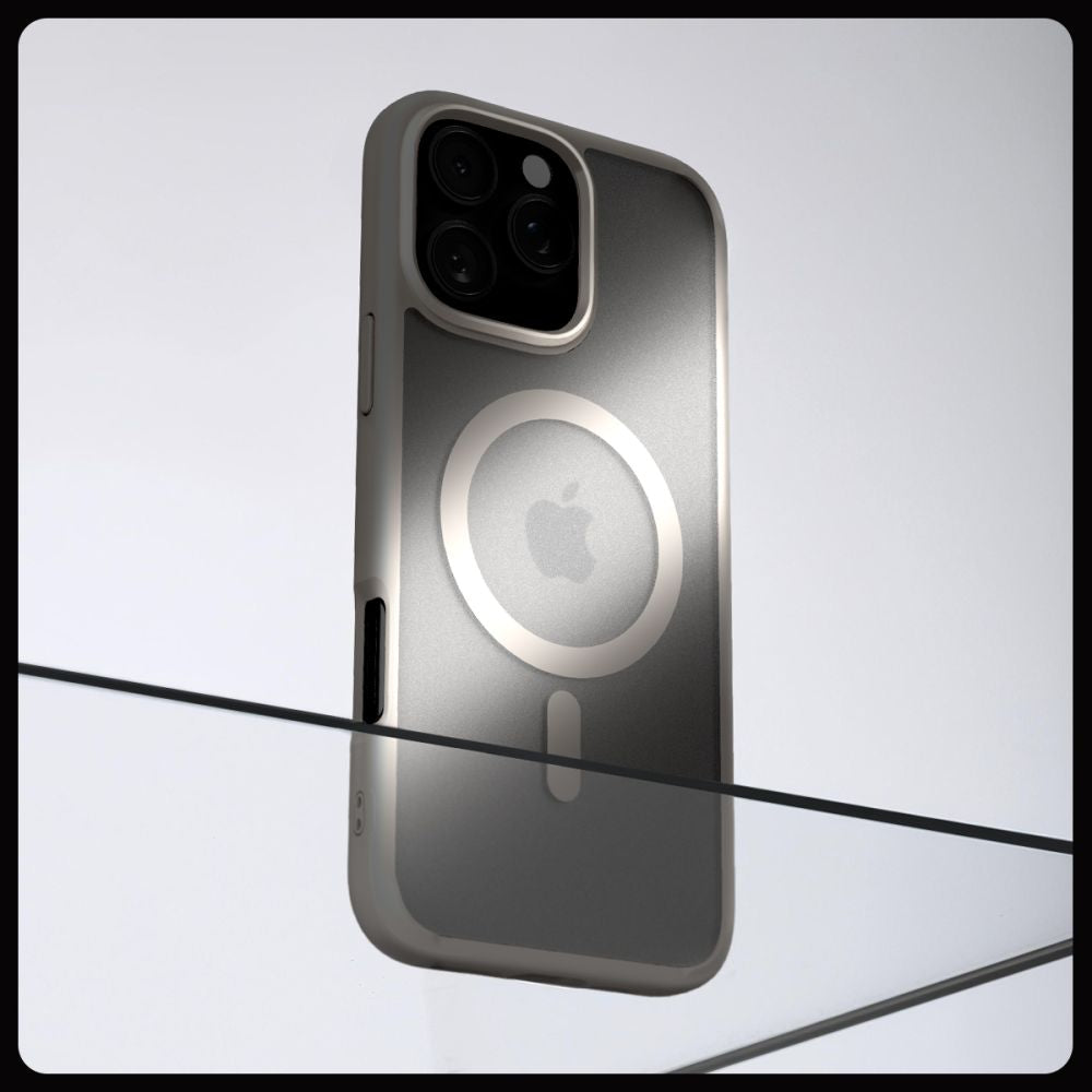 COPERTURA SPIGEN ULTRA HYBRID MAG MAGSAFE IPHONE 16 PRO FROST NATURAL TITANIO