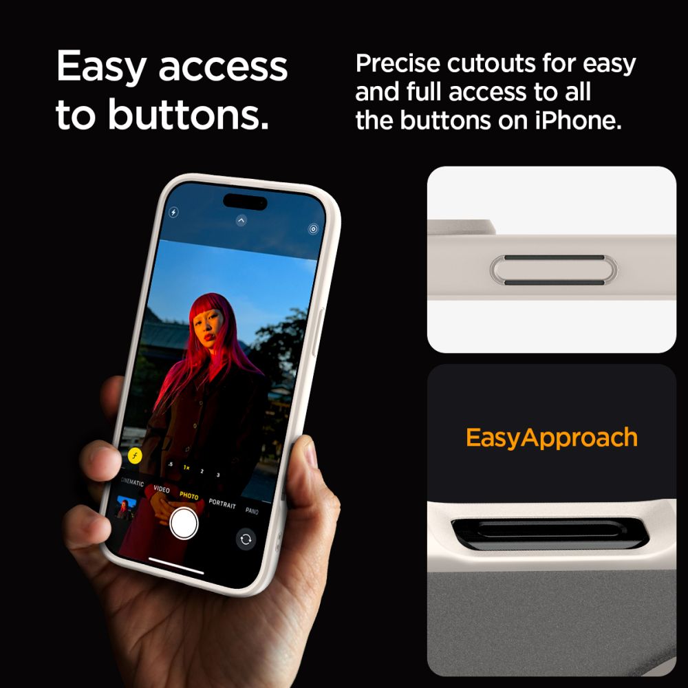 COPERTURA SPIGEN ULTRA HYBRID MAG MAGSAFE IPHONE 16 PRO FROST NATURAL TITANIO