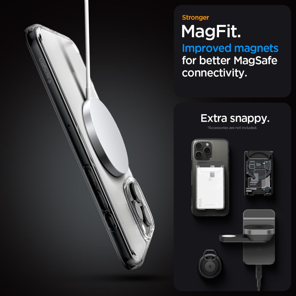 COPERTURA SPIGEN ULTRA HYBRID MAG MAGSAFE IPHONE 16 PRO MAX FROST CLEAR