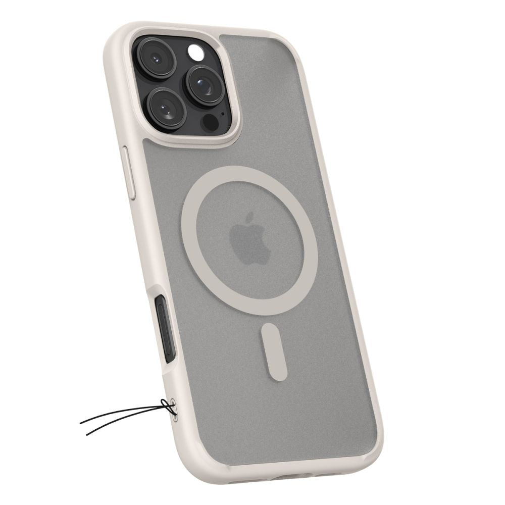 COPERTURA SPIGEN ULTRA HYBRID MAG MAGSAFE IPHONE 16 PRO MAX FROST NATURAL TITANIO