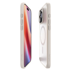 COPERTURA SPIGEN ULTRA HYBRID MAG MAGSAFE IPHONE 16 PRO MAX FROST NATURAL TITANIO