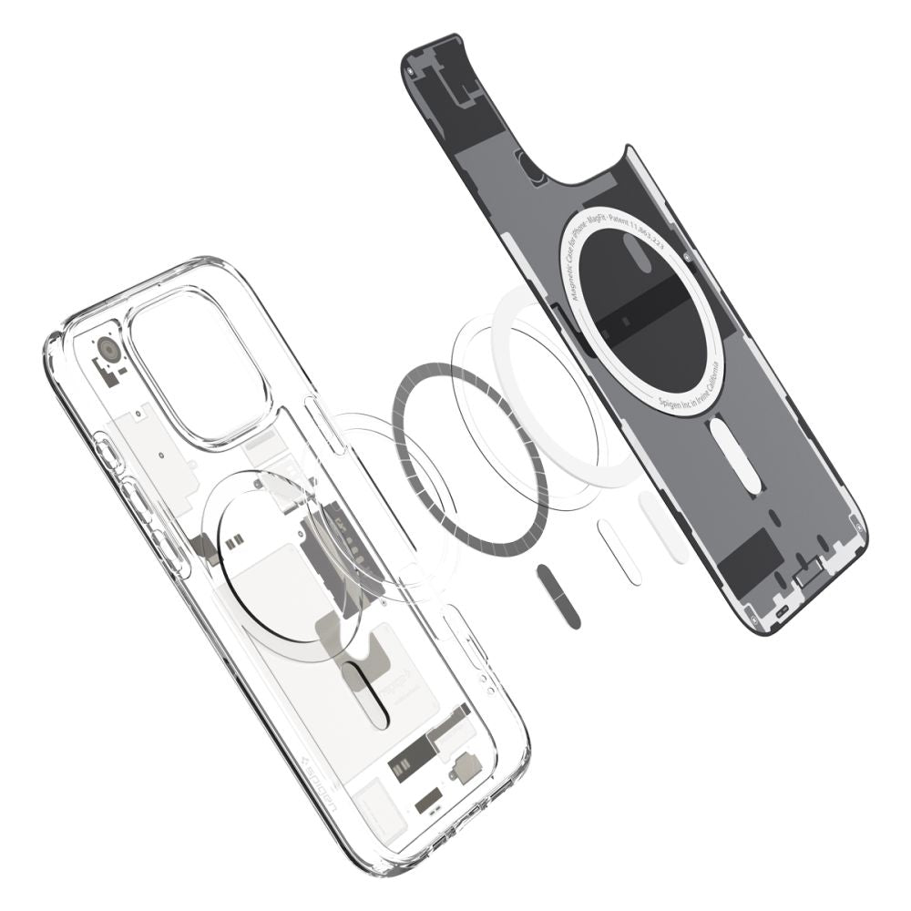 COPERTURA SPIGEN ULTRA HYBRID MAG MAGSAFE IPHONE 16 PRO MAX ZERO ONE TITANIO NATURALE