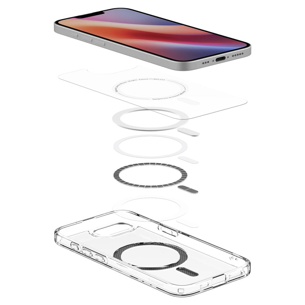 COPERTURA SPIGEN ULTRA HYBRID MAG MAGSAFE IPHONE 16E FIBRA DI CARBONIO