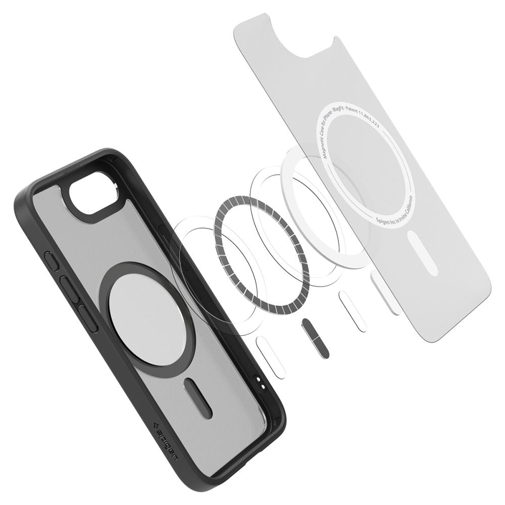 COPERTURA SPIGEN ULTRA HYBRID MAG MAGSAFE IPHONE 16E FROST BLACK