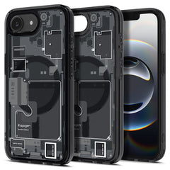 COPERTURA SPIGEN ULTRA HYBRID MAG MAGSAFE IPHONE 16E ZERO ONE NERA
