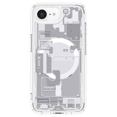 COPERTURA SPIGEN ULTRA HYBRID MAG MAGSAFE IPHONE 16E ZERO ONE BIANCA