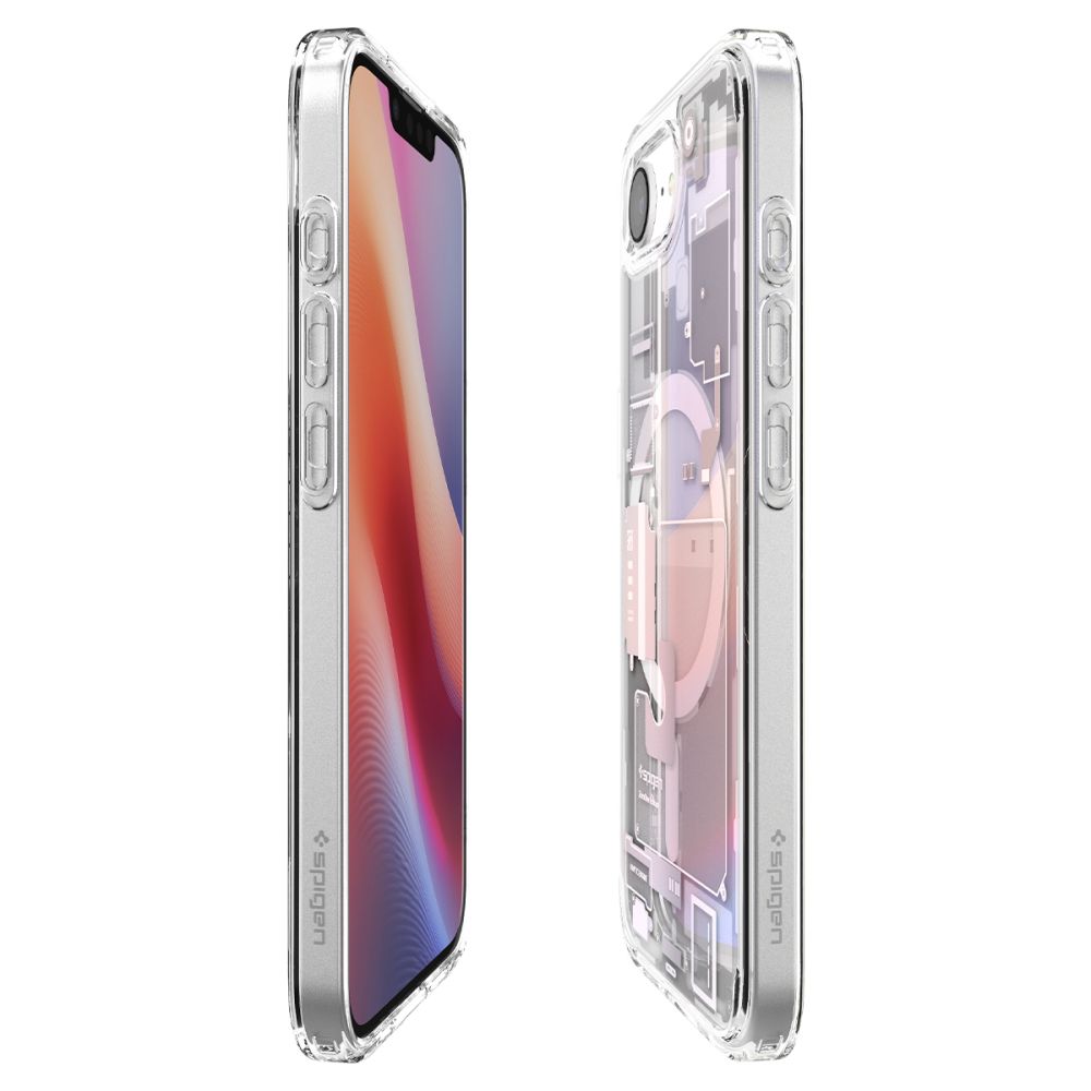 COPERTURA SPIGEN ULTRA HYBRID MAG MAGSAFE IPHONE 16E ZERO ONE BIANCA