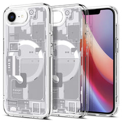 COPERTURA SPIGEN ULTRA HYBRID MAG MAGSAFE IPHONE 16E ZERO ONE BIANCA