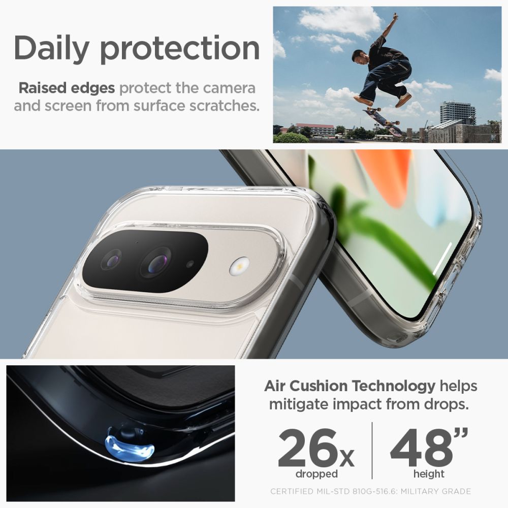 COPERTURA SPIGEN ULTRA HYBRID ONETAP RING MAGSAFE GOOGLE PIXEL 9 PRO BIANCA