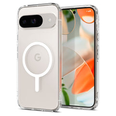 COPERTURA SPIGEN ULTRA HYBRID ONETAP RING MAGSAFE GOOGLE PIXEL 9 PRO BIANCA
