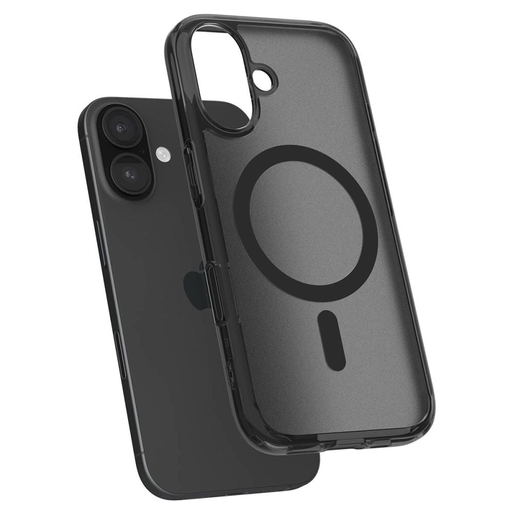 COPERTURA SPIGEN ULTRA HYBRID "T" MAG MAGSAFE IPHONE 16 FROST BLACK