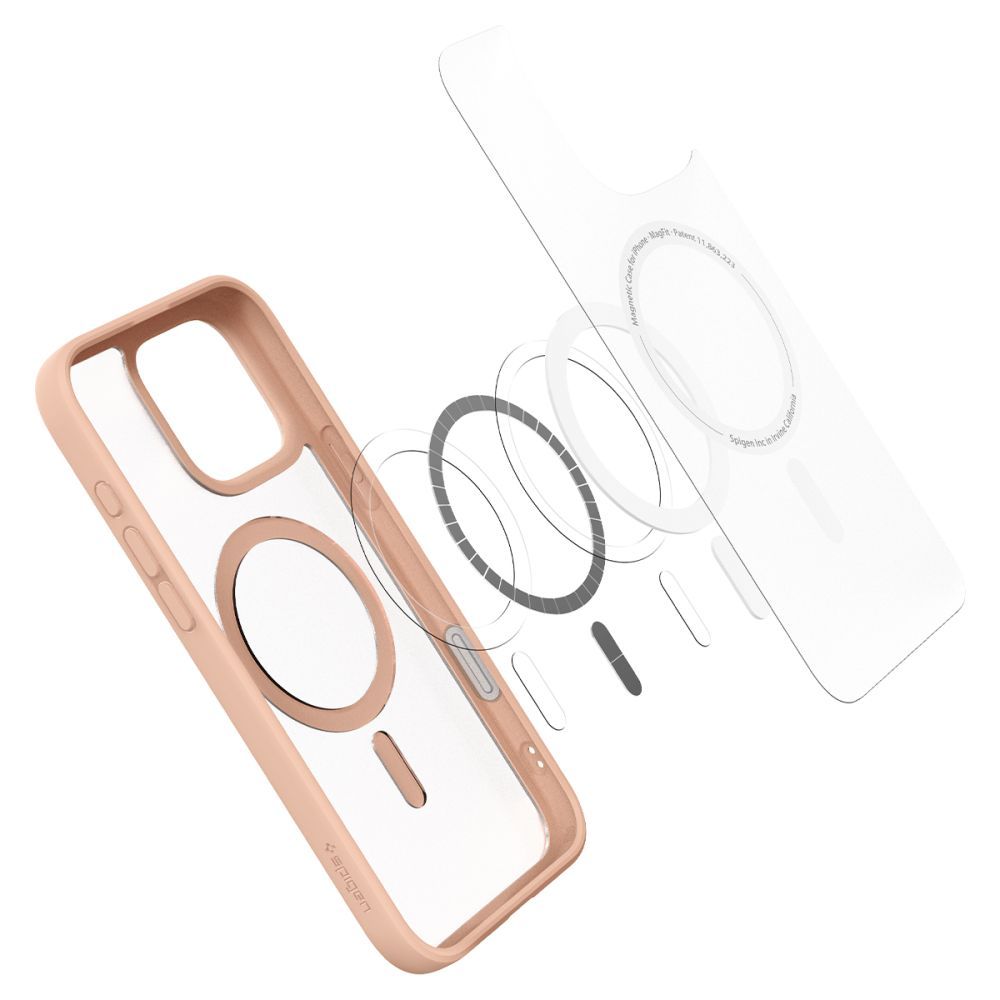 COPERTURA SPIGEN ULTRA HYBRID "T" MAG MAGSAFE IPHONE 16 PRO MAX FROST ROSE TITANIO