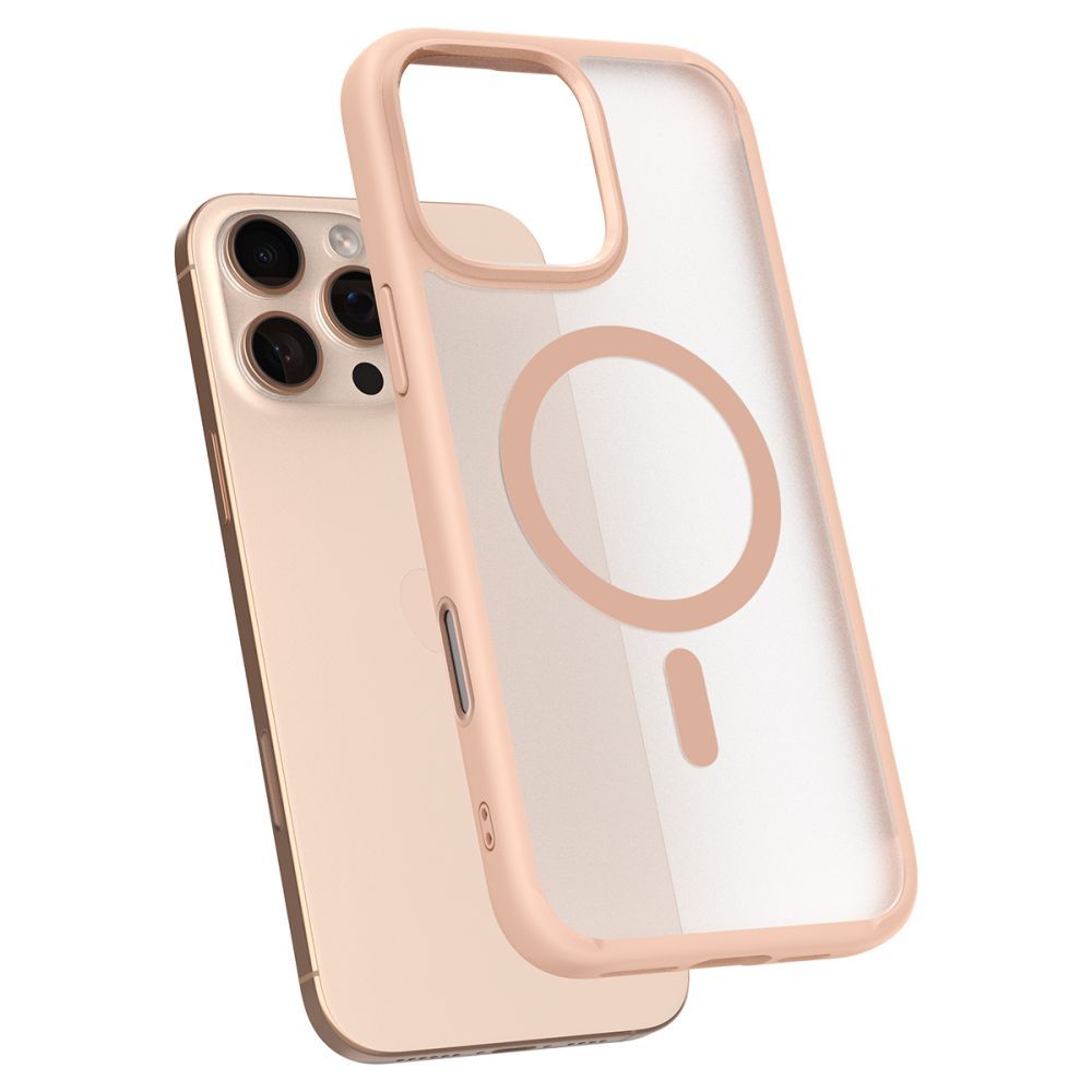 COPERTURA SPIGEN ULTRA HYBRID "T" MAG MAGSAFE IPHONE 16 PRO MAX FROST ROSE TITANIO