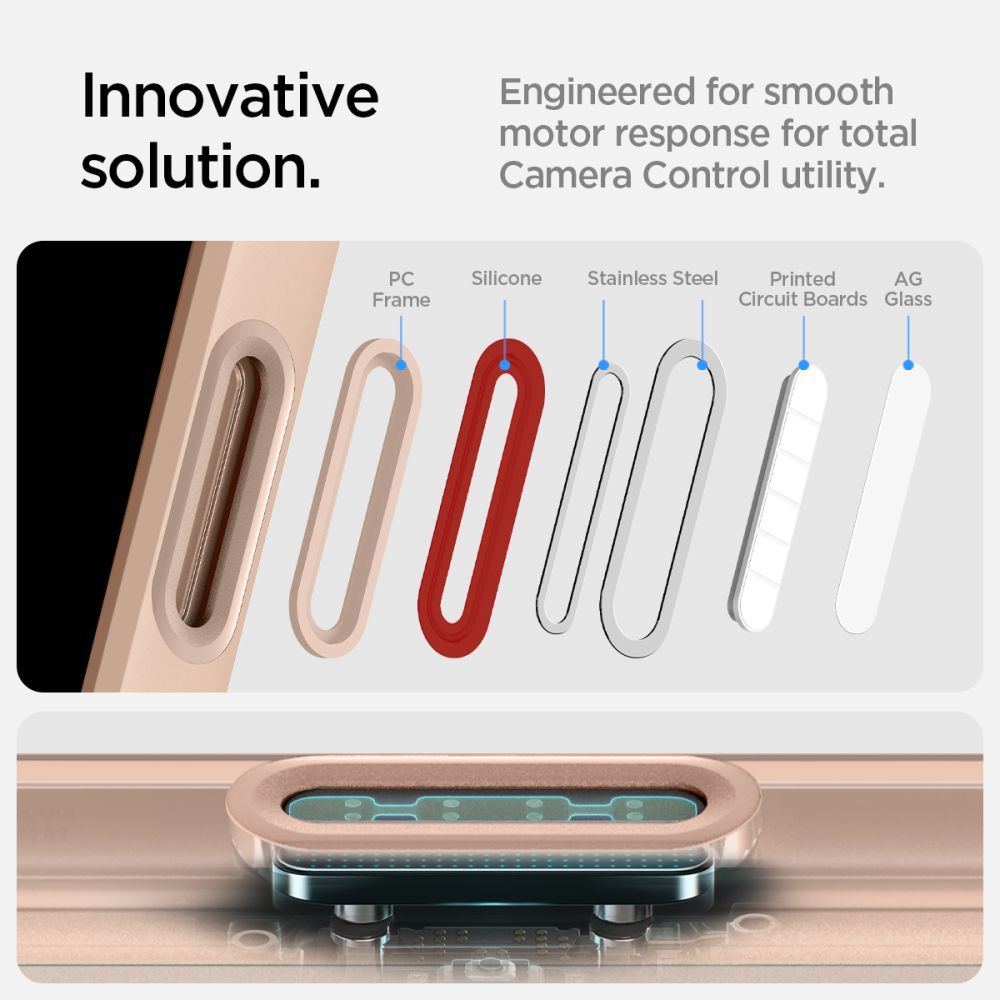 COPERTURA SPIGEN ULTRA HYBRID "T" MAG MAGSAFE IPHONE 16 PRO MAX FROST ROSE TITANIO