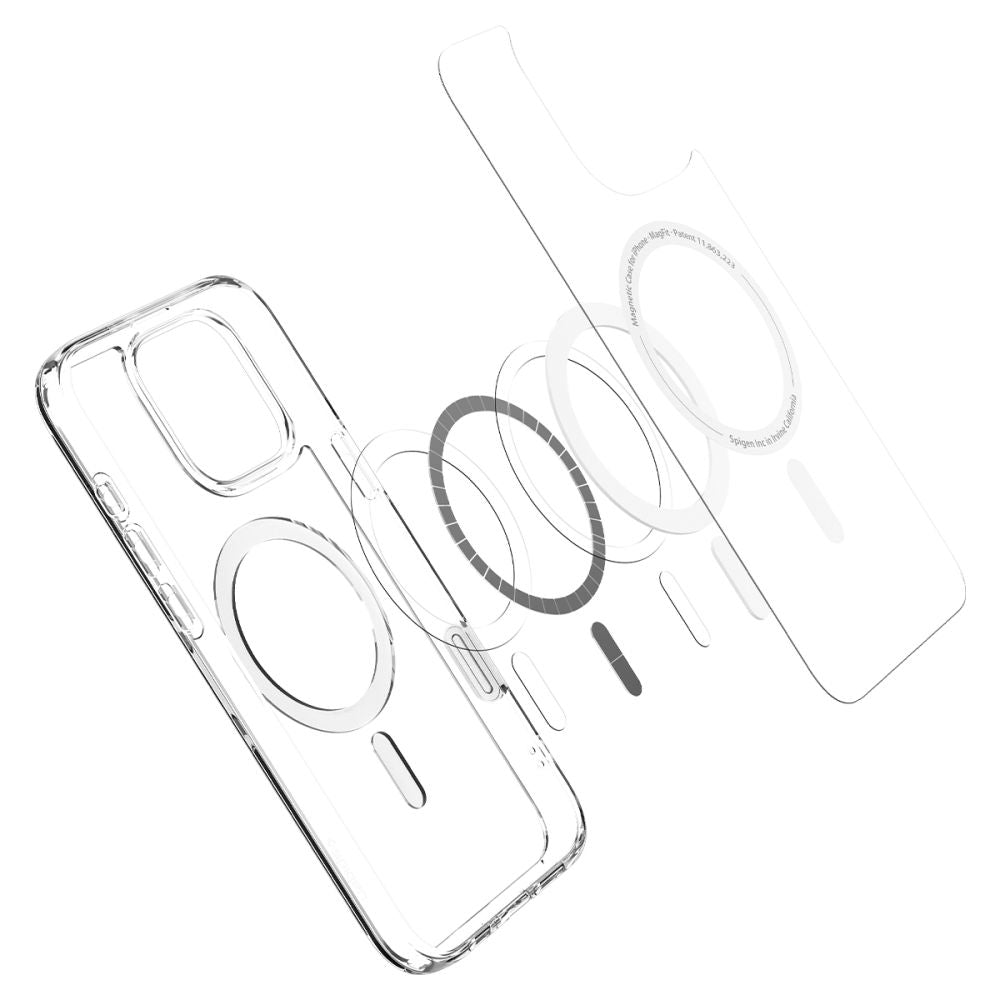 COPERTURA SPIGEN ULTRA HYBRID "T" MAG MAGSAFE IPHONE 16 PRO MAX BIANCA