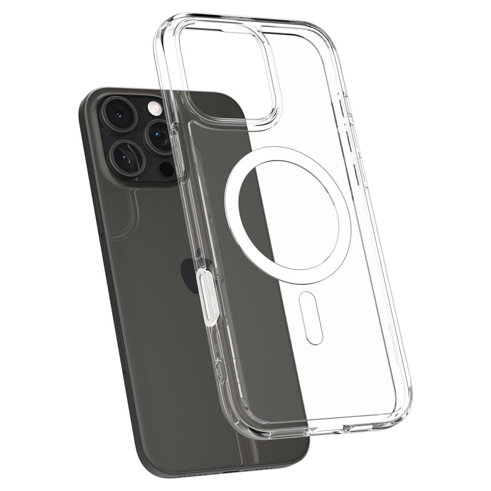 COPERTURA SPIGEN ULTRA HYBRID "T" MAG MAGSAFE IPHONE 16 PRO MAX BIANCA
