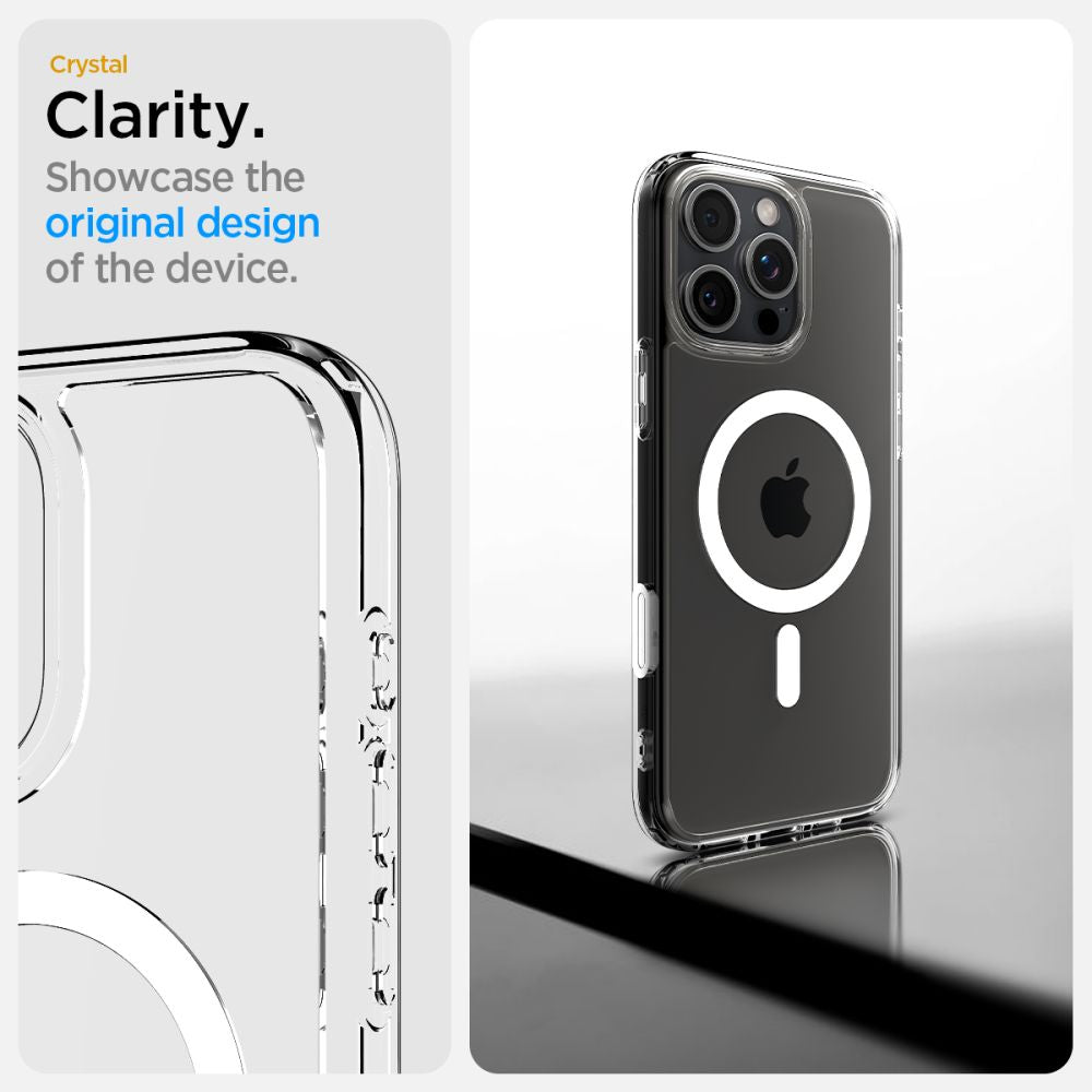 COPERTURA SPIGEN ULTRA HYBRID "T" MAG MAGSAFE IPHONE 16 PRO MAX BIANCA