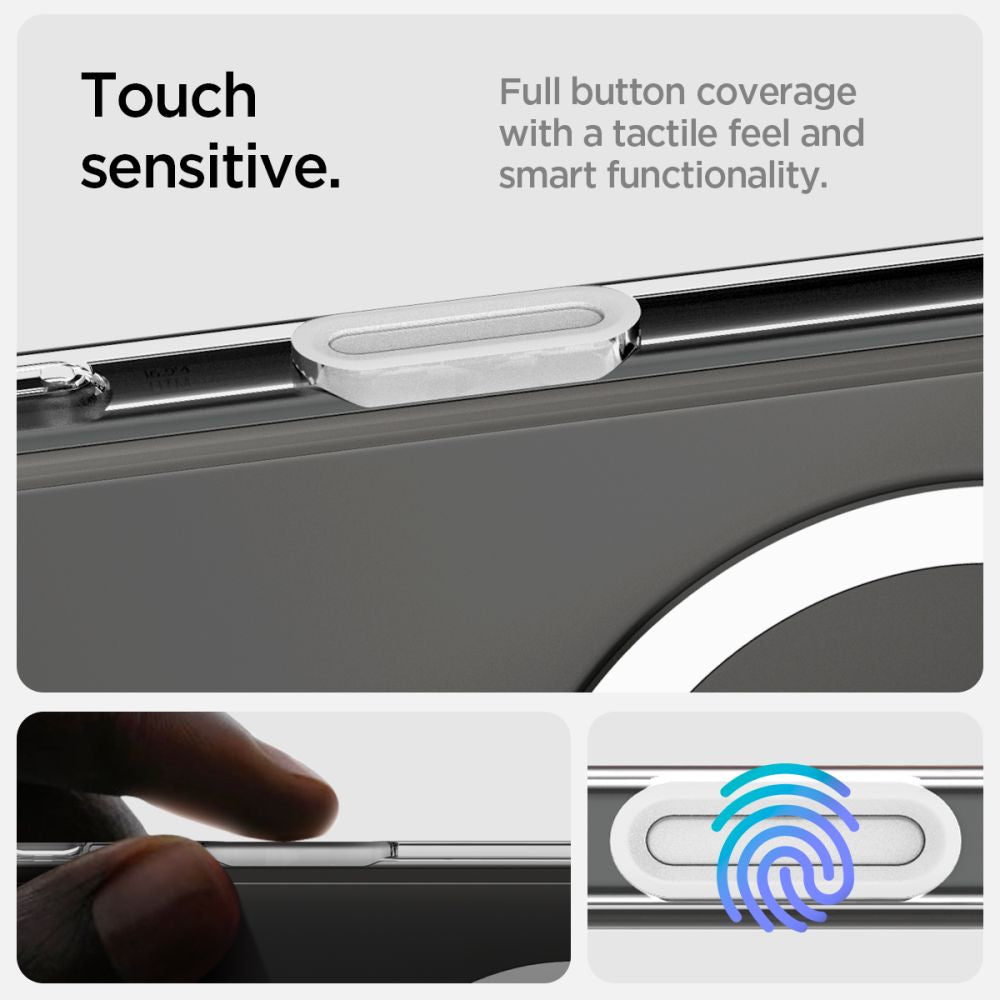 COPERTURA SPIGEN ULTRA HYBRID "T" MAG MAGSAFE IPHONE 16 PRO MAX BIANCA