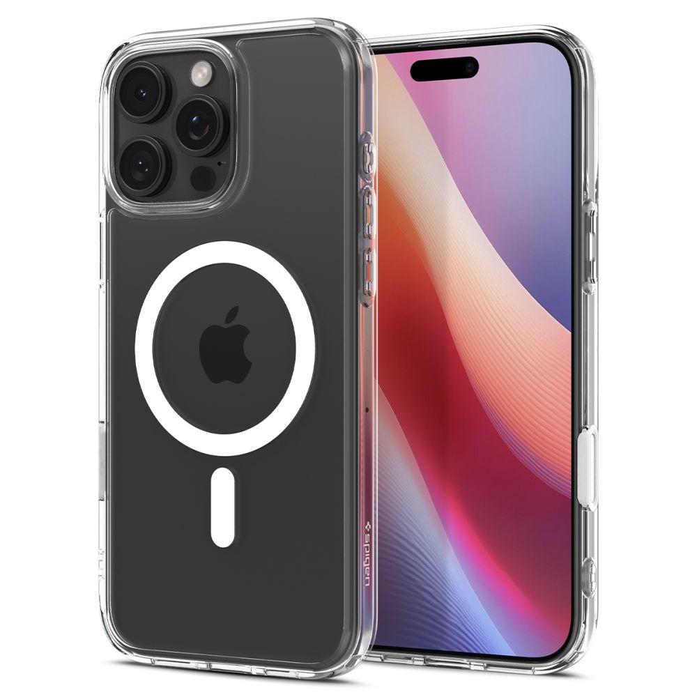 COPERTURA SPIGEN ULTRA HYBRID "T" MAG MAGSAFE IPHONE 16 PRO MAX BIANCA