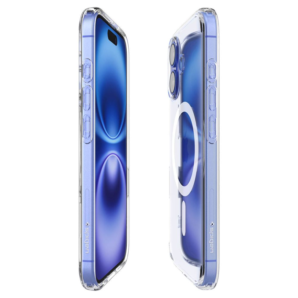 COPERTURA SPIGEN ULTRA HYBRID "T" MAG MAGSAFE IPHONE 16 BIANCA