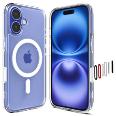 COPERTURA SPIGEN ULTRA HYBRID "T" MAG MAGSAFE IPHONE 16 BIANCA