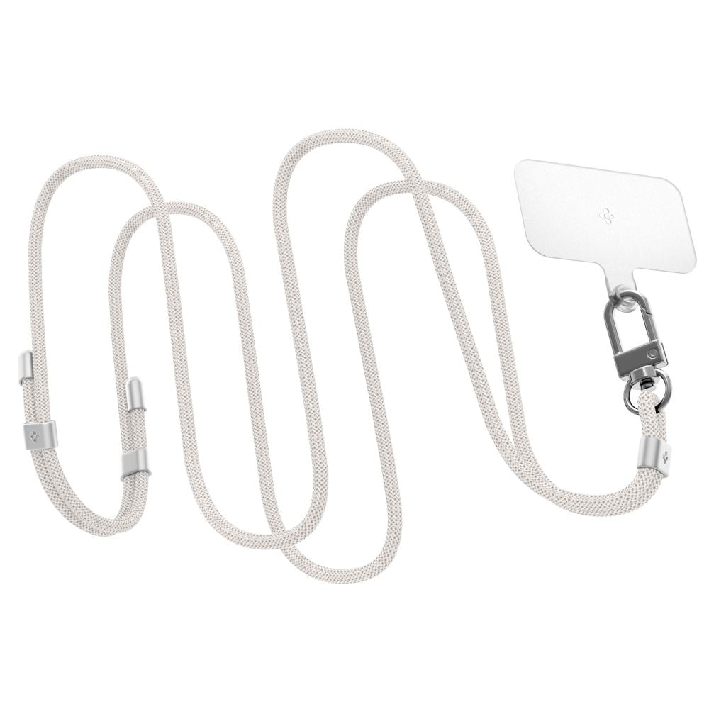 SET DI CINGHIE UNIVERSALI SPIGEN CROSSBODY E POLSO BIANCO PERLA