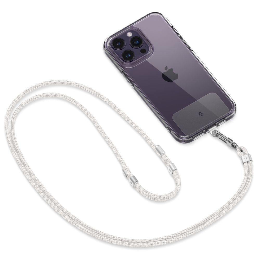 SET DI CINGHIE UNIVERSALI SPIGEN CROSSBODY E POLSO BIANCO PERLA