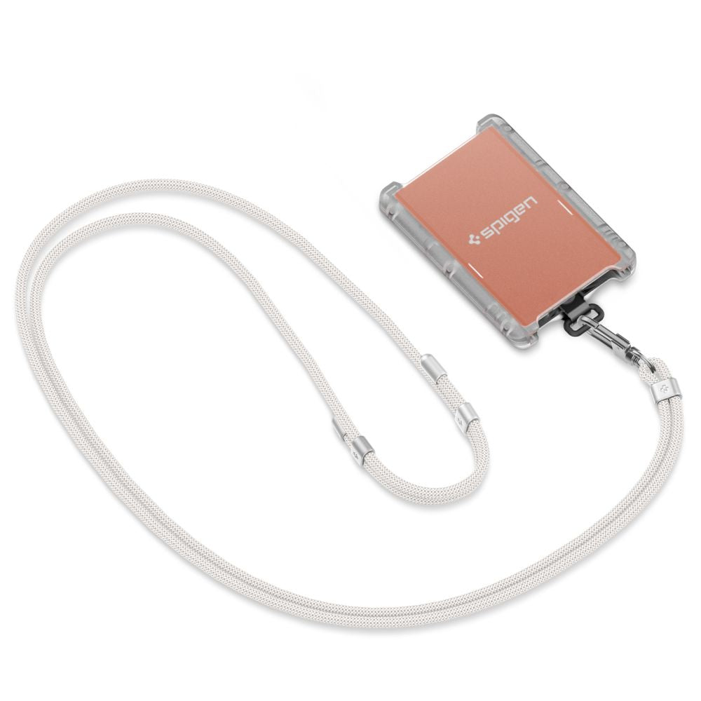 SET DI CINGHIE UNIVERSALI SPIGEN CROSSBODY E POLSO BIANCO PERLA