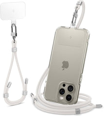 SET DI CINGHIE UNIVERSALI SPIGEN CROSSBODY E POLSO BIANCO PERLA