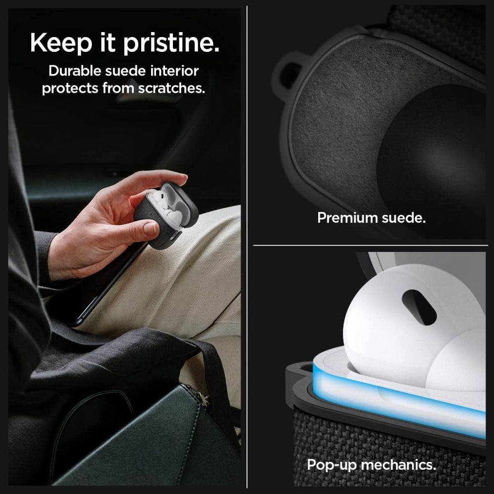 CUSTODIA SPIGEN URBAN FIT PER APPLE AIRPODS PRO 1 / 2 NERA