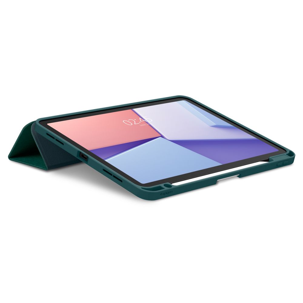 CUSTODIA SPIGEN URBAN FIT IPAD AIR 10.9 4 / 5 / 2020-2022 / 11 6 / 2024 VERDE NOTTE