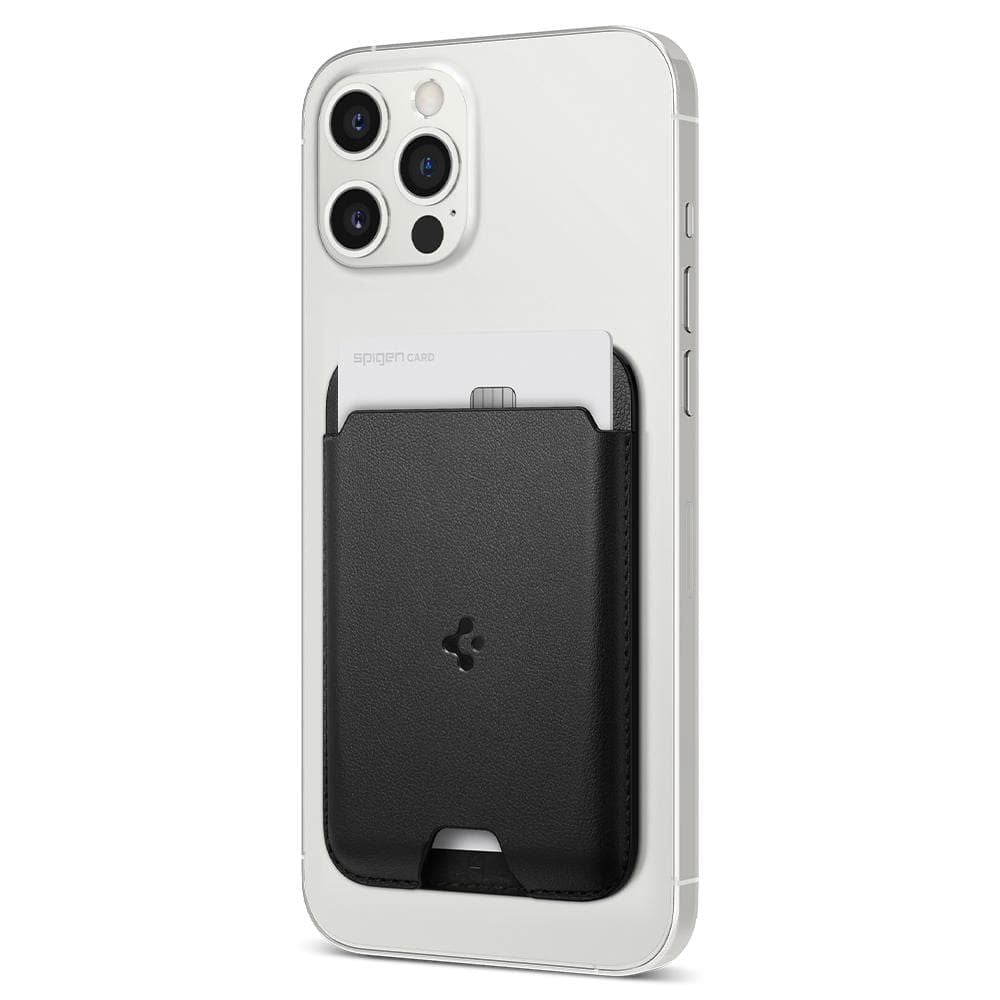 SPIGEN VALENTINUS MAGSAFE PORTA CARTE MAGNETICO UNIVERSALE NERO