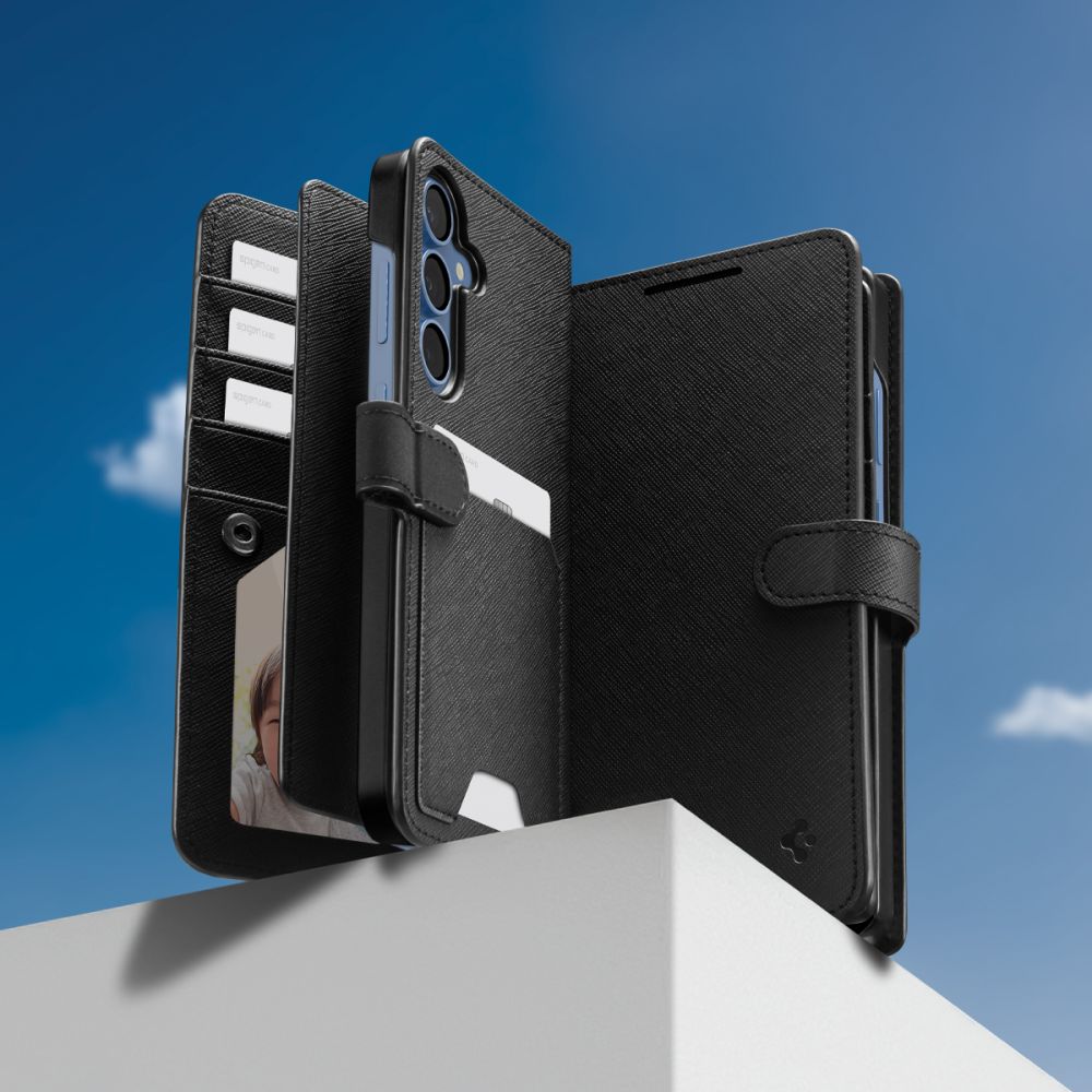 COPERTURA SPIGEN WALLET "S" GALAXY S25+ PLUS NERA